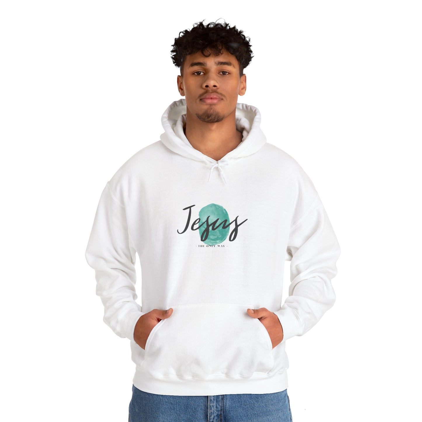 Jesus, THE ONLY WAY. Hooded Sweatshirt