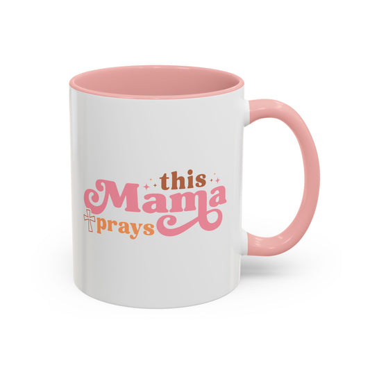 Esta mamá reza - Taza de café decorativa (11, 15 oz)