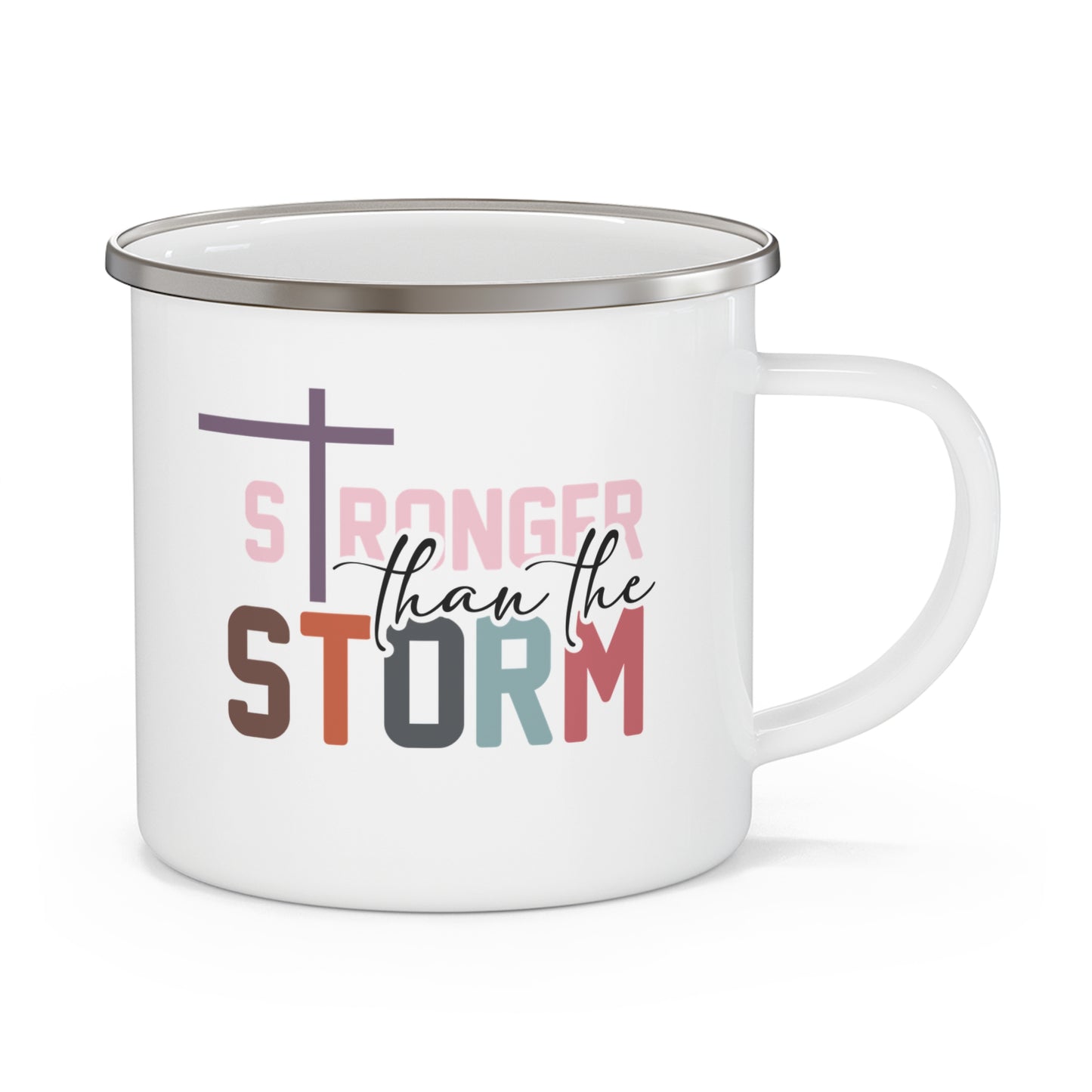 Enamel Camping Mug - Stronger than the storm